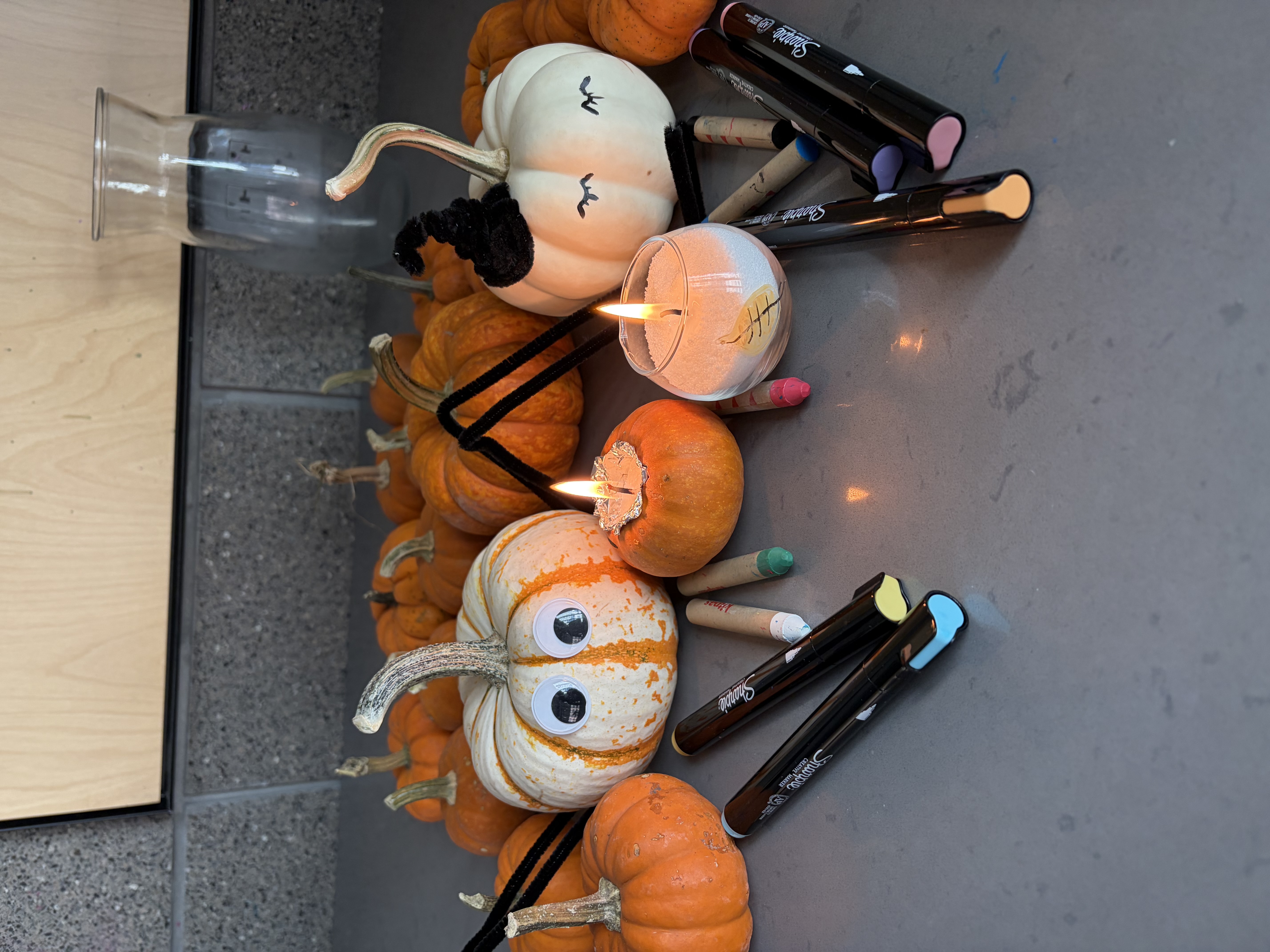 Pumpkin candle making